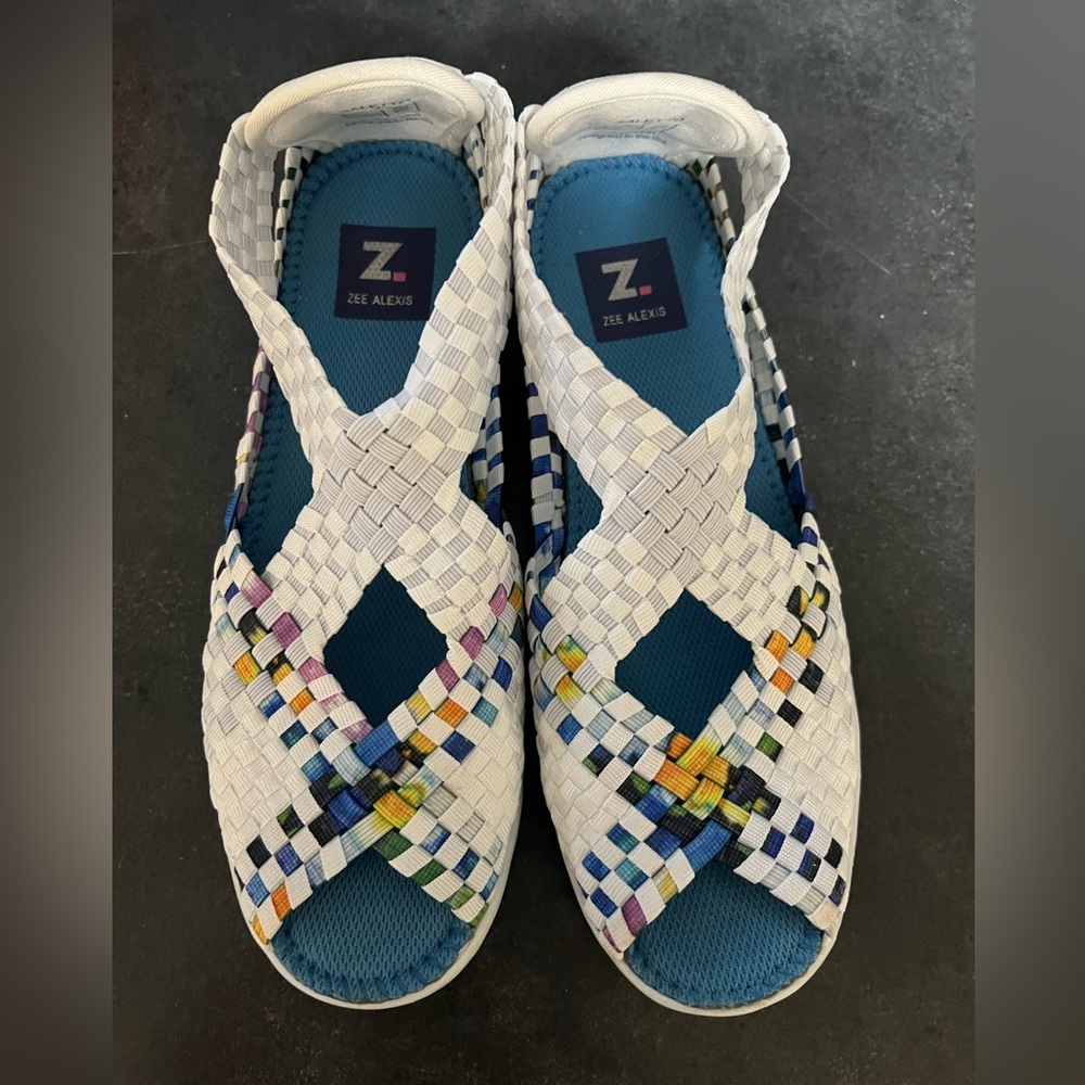 Zee Alexis Woven Shoe Womens Slip On Comfort Walking Sandal Size 7
